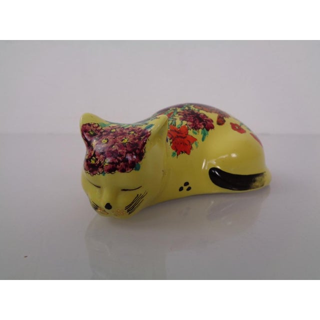 Gold Ceramic Cat by Piero Fornasetti, Italy, 1950s For Sale - Image 8 of 14