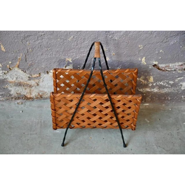 Vintage Bohemian Newspaper Rack, 1950s For Sale - Image 6 of 10