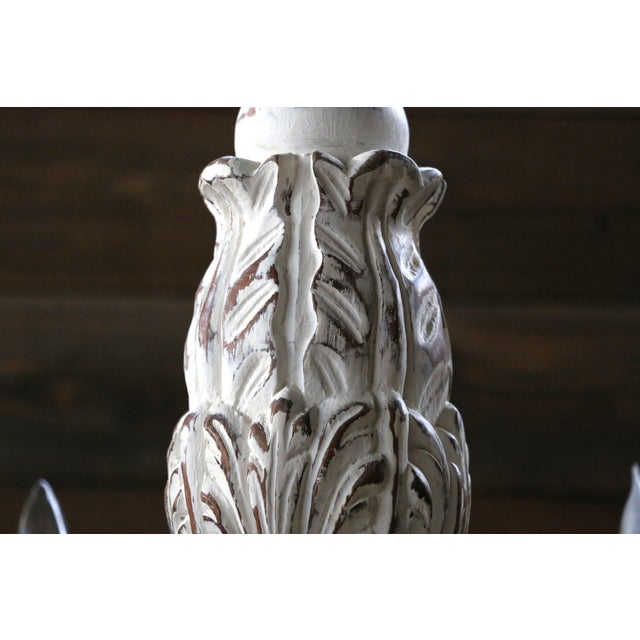Wood 1970s Italian 18-Light Carved Wood & Gilt Metal Chandelier For Sale - Image 7 of 18