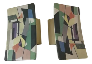 Vintage Colored Handles, 1960s, Set of 2