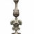 Pair Antique Solid Pewter Baroque Style Candlestick Floor Lamps For Sale - Image 11 of 12