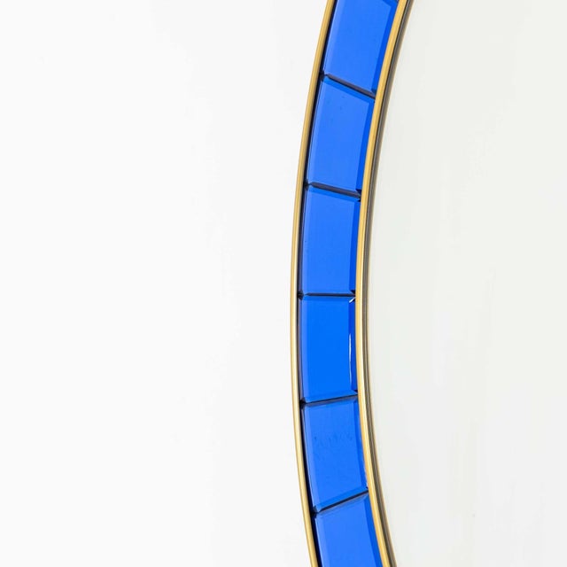 Cristal Arte 1960s Round Cristal Arte Modernist Wall Mirror For Sale - Image 4 of 5