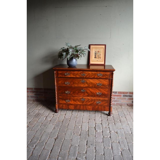 Antique Dutch Mahogany Chest of Drawers, 1820 For Sale - Image 10 of 10
