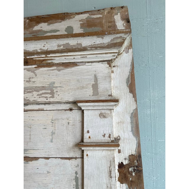 Rustic European 19th Century French Trumeau Wall Mirror With Patina For Sale - Image 3 of 7
