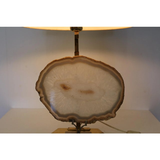 Vintage Belgian Agate Table Lamp, 1970s For Sale - Image 3 of 9