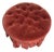 Burgundy Red Velvet Tufted Ottoman For Sale