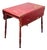 American Farmhouse Gateleg Drop Leaf Table in Aged Red Paint, C. 1890–1920 For Sale