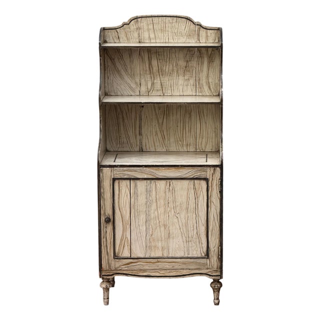 Diminutive Early 19th Century English Faux Bois Waterfall Bookcase For Sale