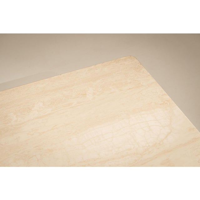 Square Travertine Coffee Table, Italy, 1970s For Sale - Image 11 of 13