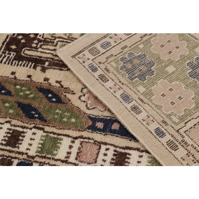 Rug & Kilim’s Contemporary Folk Pictorial Rug Inspired by Märta Måås-Fjetterström "Hästhagen" For Sale In New York - Image 6 of 8