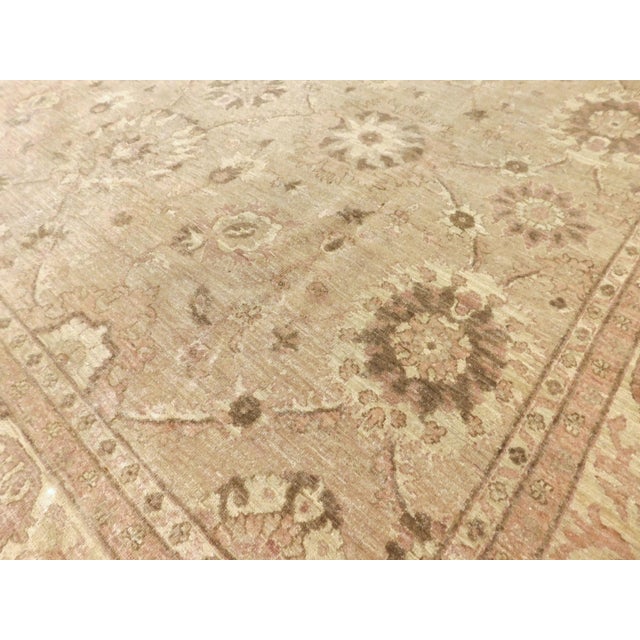 Boho Chic Vintage Hand Knotted Wool Pile Rug in Soft Color Palette. 9'6"x 14'6" For Sale - Image 3 of 18