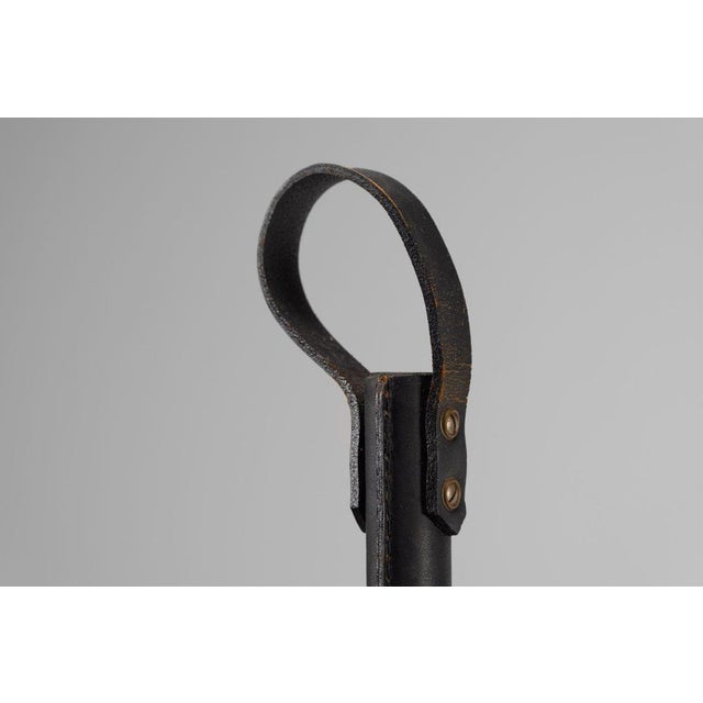 Leather Bottle Holder by Jacques Adnet, France, 1940s For Sale - Image 10 of 16