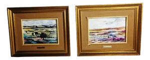 Ricardo Roca, Landscapes of Spain, 1920s, Paintings, Framed, Set of 2
