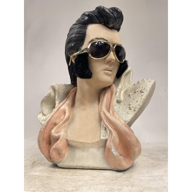 Black Ceramic Elvis Half-Bust, 1970s For Sale - Image 8 of 15