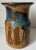 Ceramic Vintage Studio Art Pottery 8" Turquoise Glazed Vase-Signed For Sale - Image 7 of 7