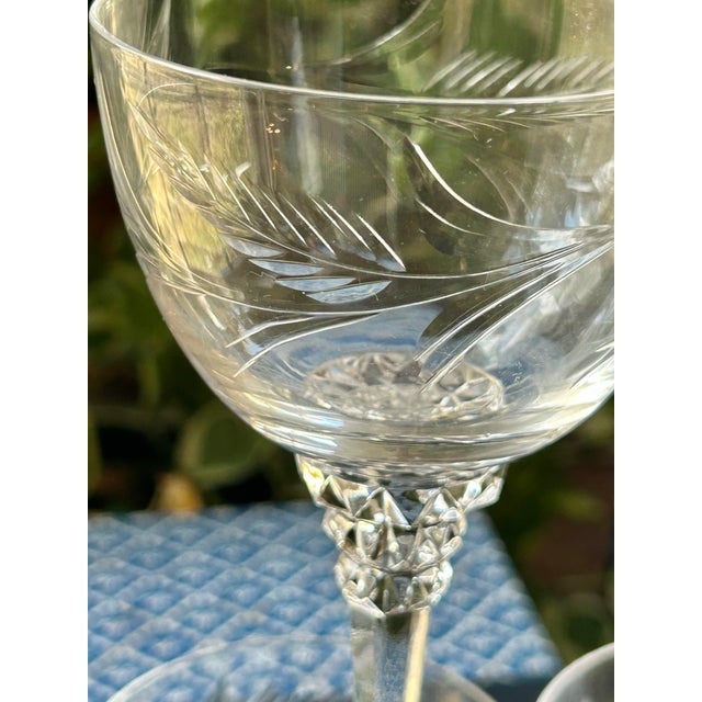 Mid to Late 20th Century Tiffin-Franciscan “Forever Yours” Etched Wine Glasses - A Set of 6 For Sale In New Orleans - Image 6 of 7