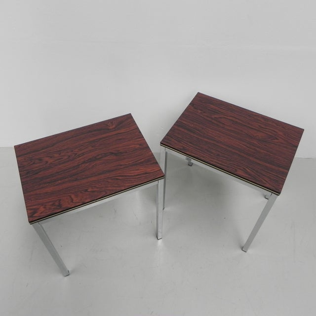 Coffee Tables with Wood Print, 1950s, Set of 2 For Sale - Image 17 of 18