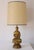 Mid-Century Modern 1950s Hollywood Regency Gold Ceramic Buddha Table Lamp For Sale - Image 3 of 17
