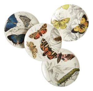 Specimen Butterfly Side Plates, Set of 4