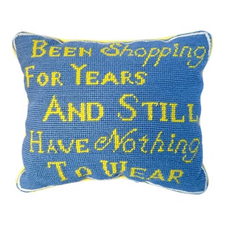 Needlepoint Decorative Pillow For Sale
