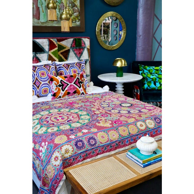 1970s Vintage Suzani Fabric For Sale In New York - Image 6 of 6