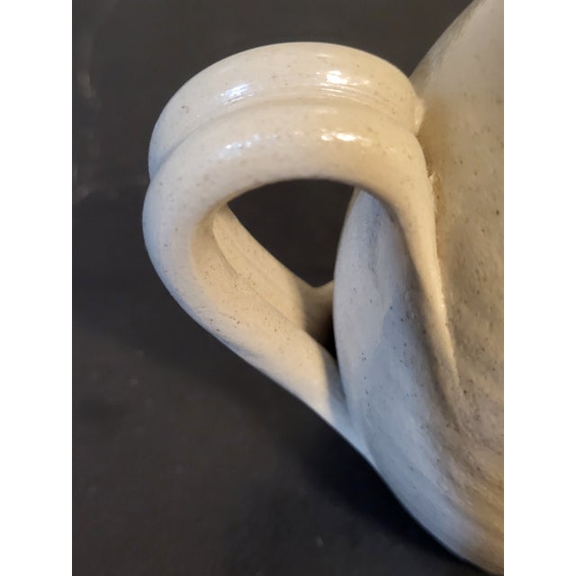 1970s 1970s Williamsburg Pottery Salt Glaze Miniature Pitcher Vase For Sale - Image 5 of 16