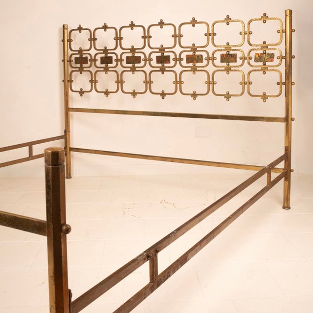 8605 Bed in Brass and Bronze by Osvaldo Borsani for Borsani Varedo, 1959 For Sale - Image 18 of 18