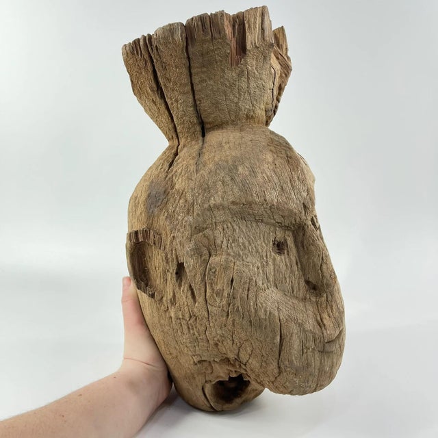Early 20th Century Bongo Memorial Head For Sale - Image 4 of 7
