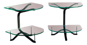 Auxiliary Tables in Glass, Set of 2