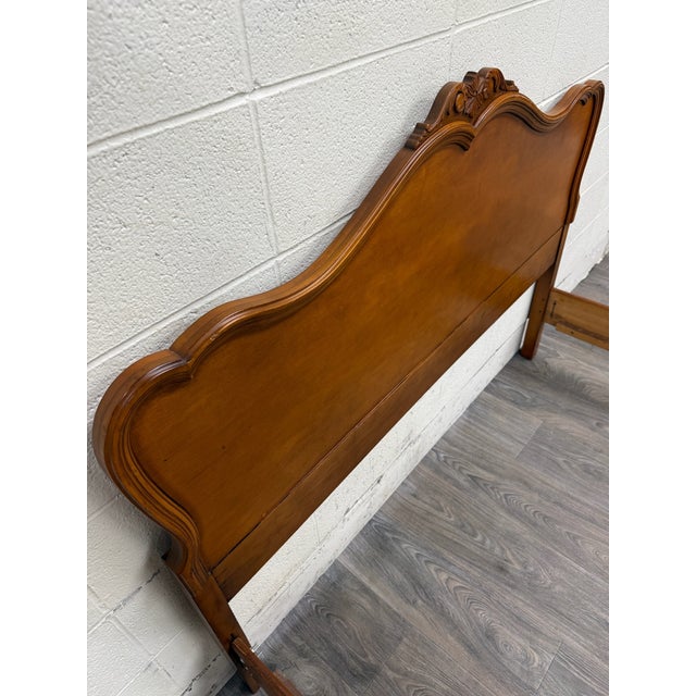 Vintage Full Size French Provincial or Rococo Revival Style Bed For Sale - Image 9 of 10