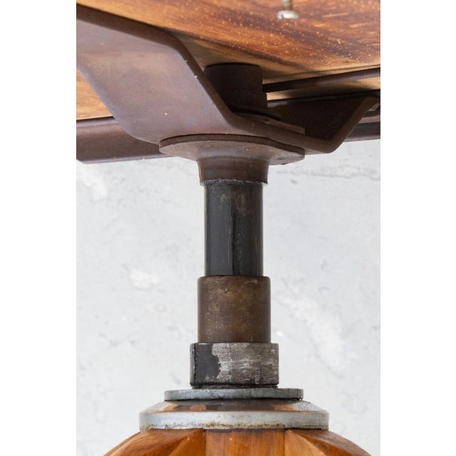 Restored to restore its functioning, the chair can be raised and lowered regularly by pulling the adjustment lever...