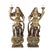 Antique Angel-Shaped Candleholders in Lacquered Wood, 18th Century, Set of 2 For Sale