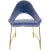 Smania Italian Modern Prototype Brass and Azur Blue Living Room Armchair - in Showroom For Sale - Image 9 of 9