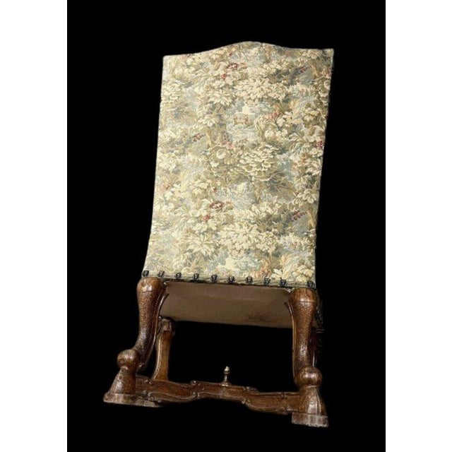 After Andrea Brustolon: Renaissance-style throne chair with a high back in carved walnut, 19th century. Armrests adorned...