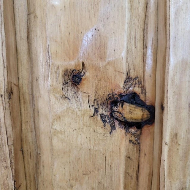 Handcrafted Solid Wood Rustic Door – Custom Mexican Design Made to Order For Sale - Image 10 of 13