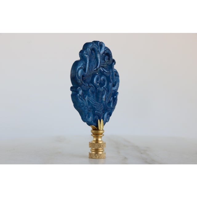 Chinese Love Knot Lamp Finial on Brass Hardware For Sale - Image 4 of 4