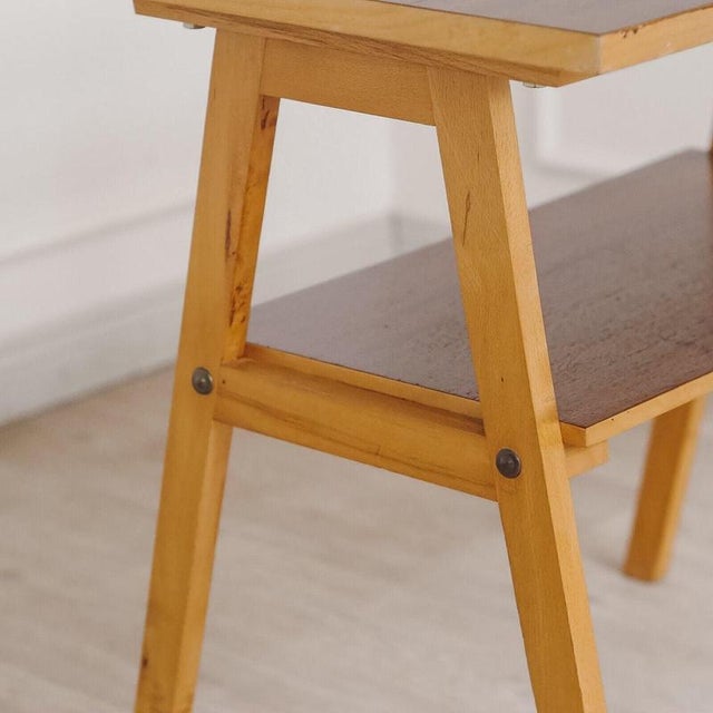 Mid-Century Modern Side Table in Beechwood, 1960s For Sale - Image 5 of 9