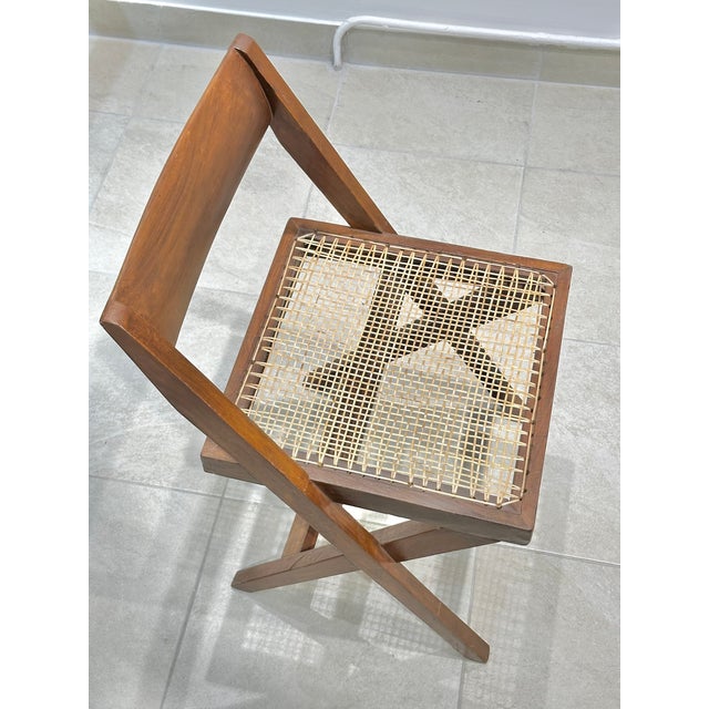 Vintage Library Chairs by Pierre Jeanneret, 1950s, Set of 8 For Sale - Image 3 of 13