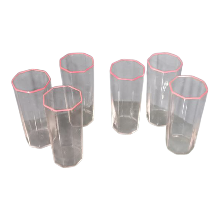 1980s Mid Century Modern Octagonal Hand Blown Glass by Carlo