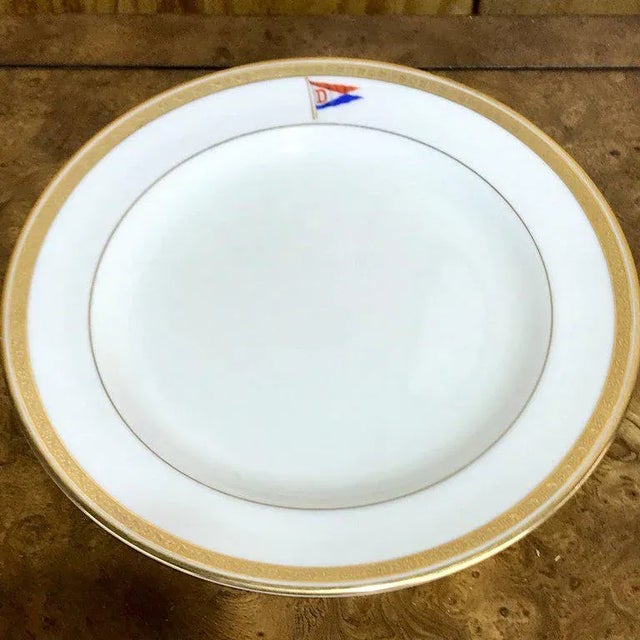 Traditional Cauldon First Class Steamship or Yacht Dessert Plates - Set of 12 For Sale - Image 3 of 9