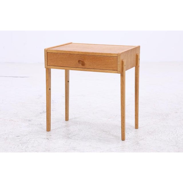 1960s Vintage Bedside Table in Oak, 1960s For Sale - Image 5 of 12
