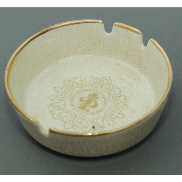 Collectible White Porcelain Ashtray Hotel Intercontinental Paris France 1950's For Sale - Image 4 of 10