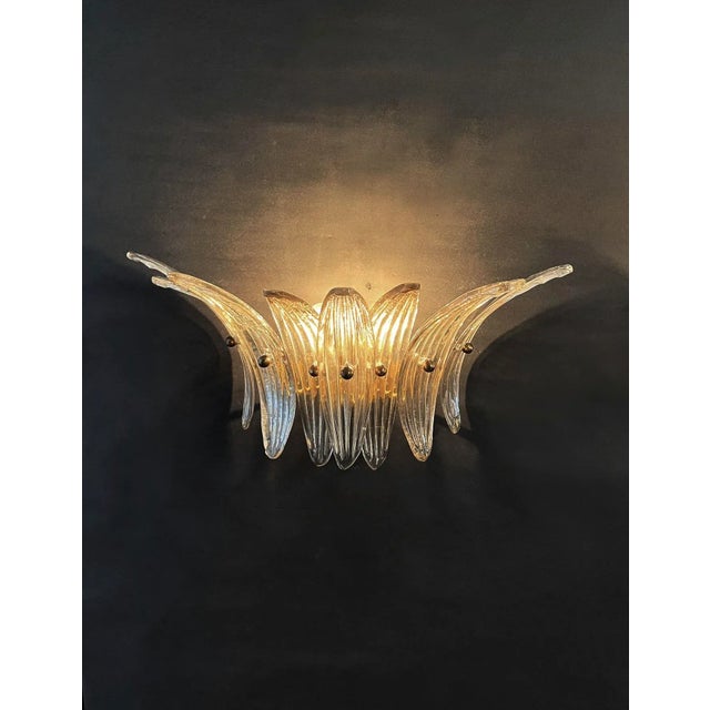 Palmette Smoked Glasses Sconces - a Pair For Sale In Los Angeles - Image 6 of 8