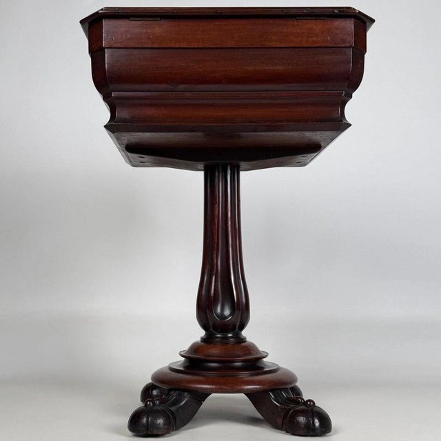 Brown Antique English Regency Mahogany Workbox, 1800s For Sale - Image 8 of 12
