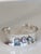 Metal Sterling Silver Bracelet With Amethyst and Topaz For Sale - Image 7 of 17