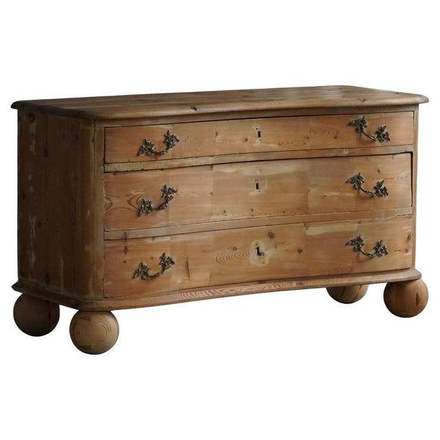 Antique Danish Chest of Drawers in Pine with Ball Feets, 1890s For Sale - Image 17 of 17