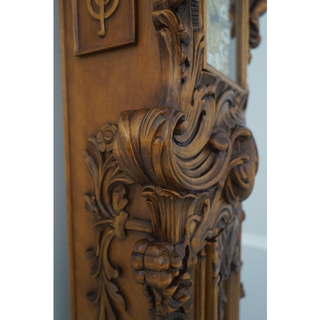 Franz Hermle Rococo Style Carved Grandfather Clock For Sale - Image 15 of 18