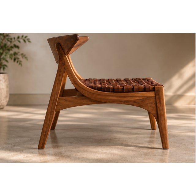 Pair of Klismos Lounge Chair For Sale - Image 4 of 5
