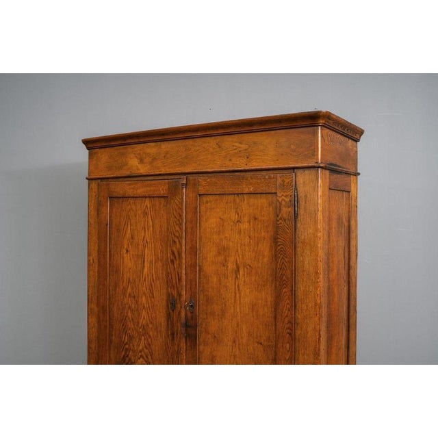 Early 19th Century Biedermeier Wardrobe in Oak For Sale - Image 12 of 18