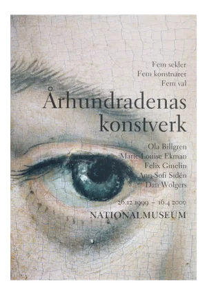 2000 Swedish Exhibition Poster, Arhundradenas Konstverk (Centuries of Artwork), National Museum